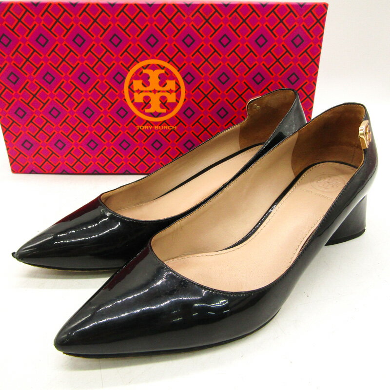 美品 TORY シリアス BURCH トリーバーチ パンプス 24.5 7.5 ブラック 