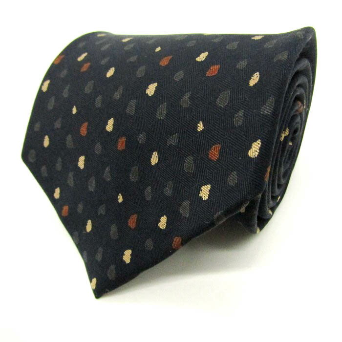 ピエールカルダン ブランド ネクタイ ドット シルク 日本製 PO メンズ ネイビー Pierre Cardin 【中古】