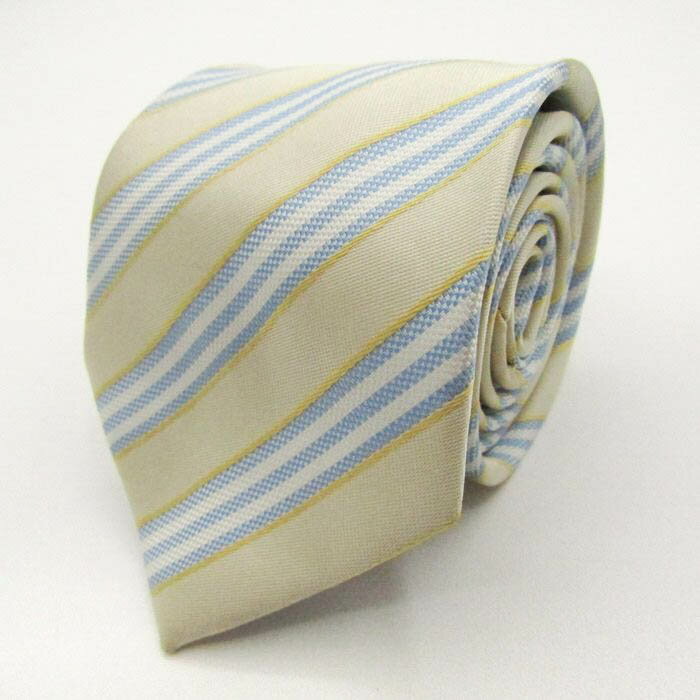 ジャーナルワークス ブランド ネクタイ ストライプ柄 PO メンズ イエロー JOURNAL WORKS 【中古】