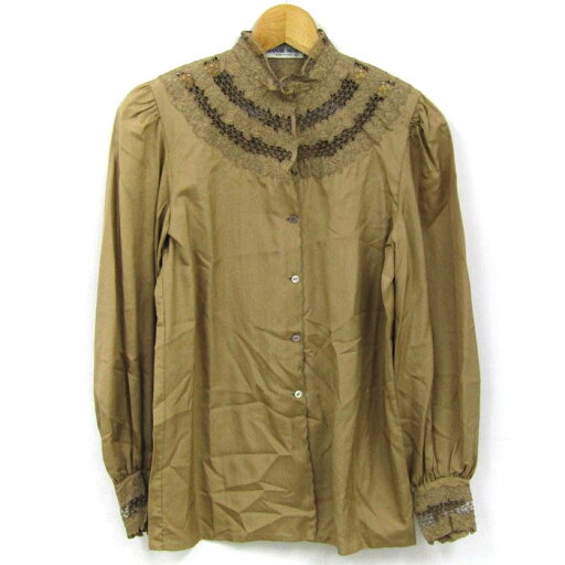 ハナエモリ 長袖シャツ トップス レディース 11サイズ イエロー HANAE MORI 森英恵 【中古】 ハナエモリ 長袖シャツ トップス レディース 11サイズ イエロー HANAE MORI 森英恵 【中古】