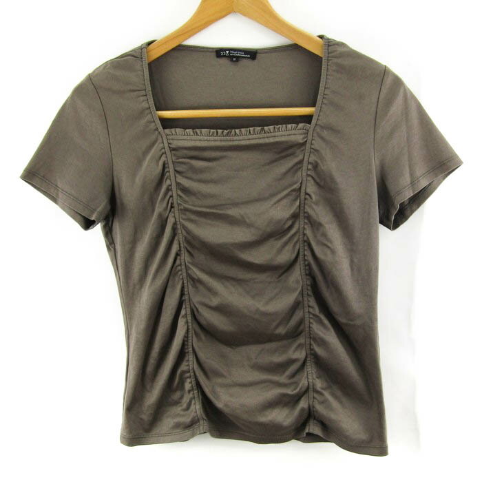 【39％OFFクーポン配布中】ニジュウサンクデュクス 半袖Tシャツ トップス オンワード樫山 レディース 38サイズ ブラウン 23区 DEUX 【中古】