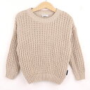 デイリーブラット 長袖セーター 未使用 ニット トップス 男の子 ベビー 女の子用 2-3Yサイズ ベージュ DAILY BRAT 【中古】