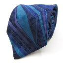 ミッソーニ ブランド ネクタイ ストライプ柄 幾何学模様 シルク イタリア製 PO メンズ ネイビー Missoni 【中古】(4)