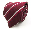 ヒルトン ブランド ネクタイ シルク ストライプ柄 ライン柄 PO メンズ レッド HILTON 【中古】(4)