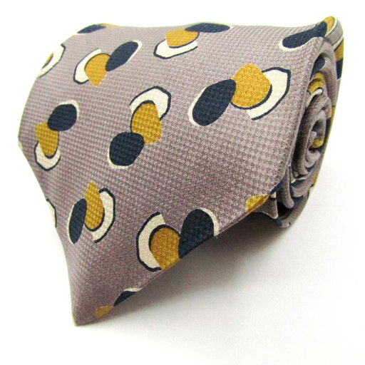 ザタイ ブランド ネクタイ ドット パネル柄 シルク 日本製 PO メンズ グレー THE TIE 【中古】 ザタイ ブランド ネクタイ ドット パネル柄 シルク 日本製 PO メンズ グレー THE TIE 【中古】