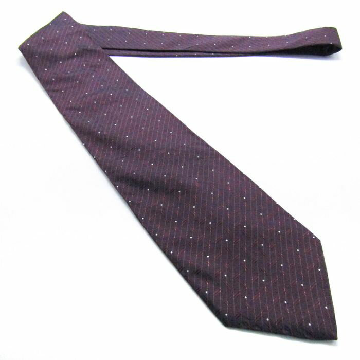 ロベルタ・ディ・カメリーノ ブランド ネクタイ ストライプ柄 シルク 日本製 PO メンズ ワインレッド Roberta di Camerino 【中古】