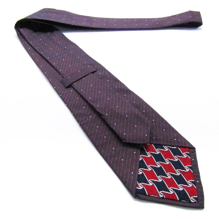 ロベルタ・ディ・カメリーノ ブランド ネクタイ ストライプ柄 シルク 日本製 PO メンズ ワインレッド Roberta di Camerino 【中古】