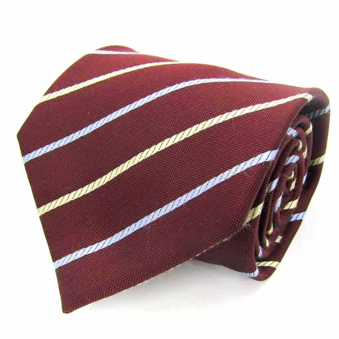 バンスポーツ ブランド ネクタイ ストライプ柄 シルク PO メンズ ブラウン VANSPORTS 【中古】