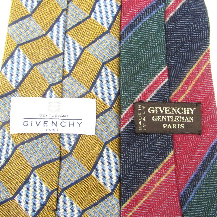 ジバンシイ ネクタイ ブランド 2点セット カシミヤ混等 まとめ売り まとめて メンズ 【中古】