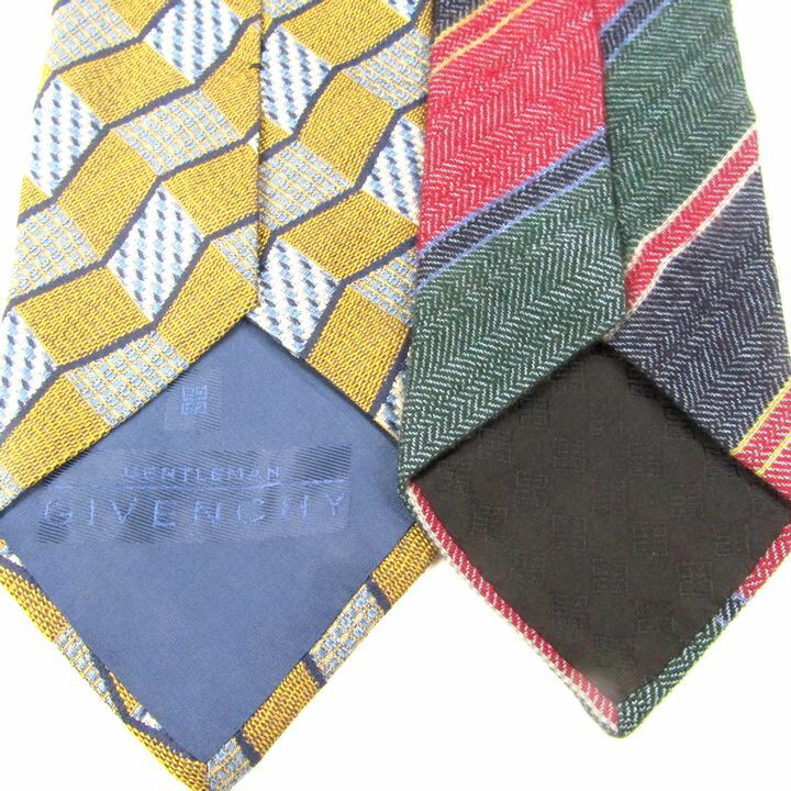 ジバンシイ ネクタイ ブランド 2点セット カシミヤ混等 まとめ売り まとめて メンズ 【中古】