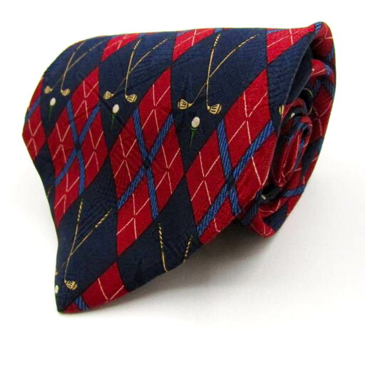トミーヒルフィガー ブランド ネクタイ ゴルフ チェック柄 シルク アメリカ製 PO メンズ ネイビー TOMMY HILFIGER 【中古】 トミーヒルフィガー ブランド ネクタイ ゴルフ チェック柄 シルク アメリカ製 PO メンズ ネイビー TOMMY HILFIGER 【中古】