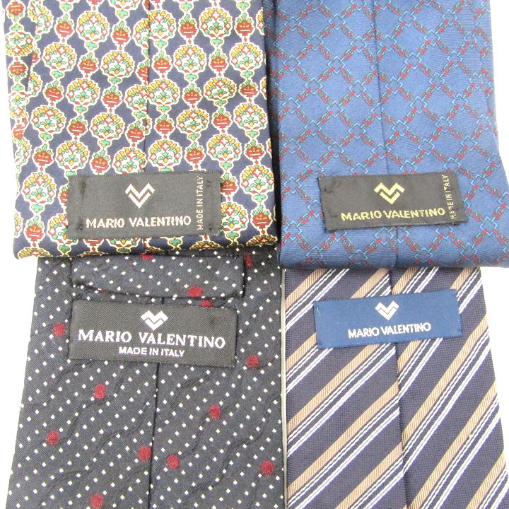 マリオ・ヴァレンティノ ネクタイ ブランド 4点セット まとめ売り まとめて メンズ MARIO VALENTINO 【中古】