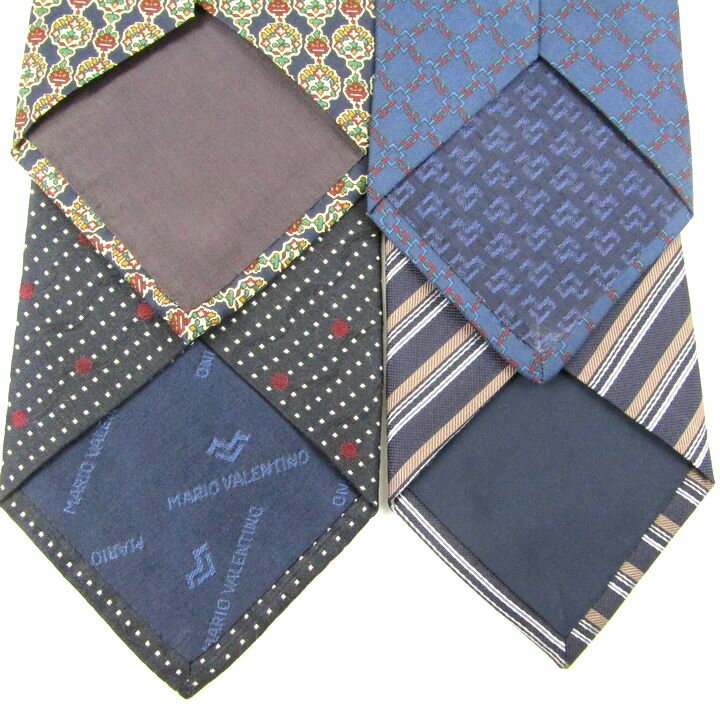 マリオ・ヴァレンティノ ネクタイ ブランド 4点セット まとめ売り まとめて メンズ MARIO VALENTINO 【中古】