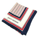 ピエール・バルマン スカーフ 総柄 ブランド 小物 レディース ネイビー PIERRE BALMAIN 【中古】(4)