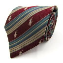 ポロクラブ ブランド ネクタイ ポニー ストライプ柄 シルク PO メンズ ワインレッド POLO CLUB 【中古】