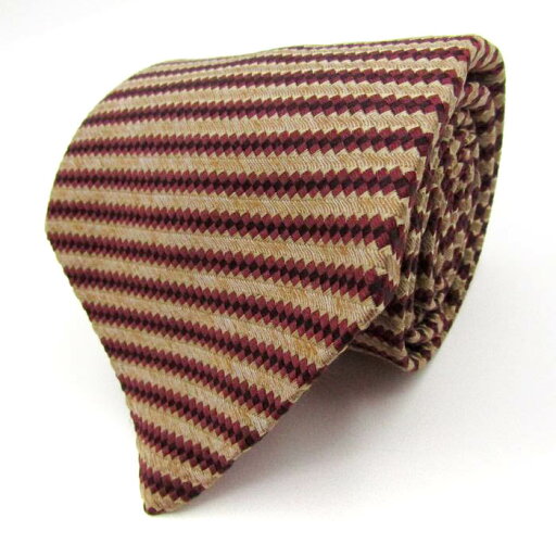 タイラック ブランド ネクタイ ボーダー柄 幾何学模様 シルク イギリス製 PO メンズ ブラウン Tie Rack 【中古】 タイラック ブランド ネクタイ ボーダー柄 幾何学模様 シルク イギリス製 PO メンズ ブラウン Tie Rack 【中古】