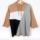 ブラウニー パーカー トップス 五分袖Tシャツ メンズ Mサイズ ベージュ×グレー BROWNY 【中古】