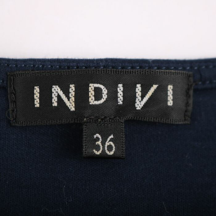 インディヴィ ワンピース トップス レディース 36サイズ ネイビー INDIVI 【中古】