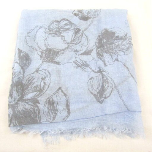 CarnarOrchid ストール マフラー 花柄 未使用 ブランド レディース ブルー stole 【中古】 CarnarOrchid ストール マフラー 花柄 未使用 ブランド レディース ブルー stole 【中古】