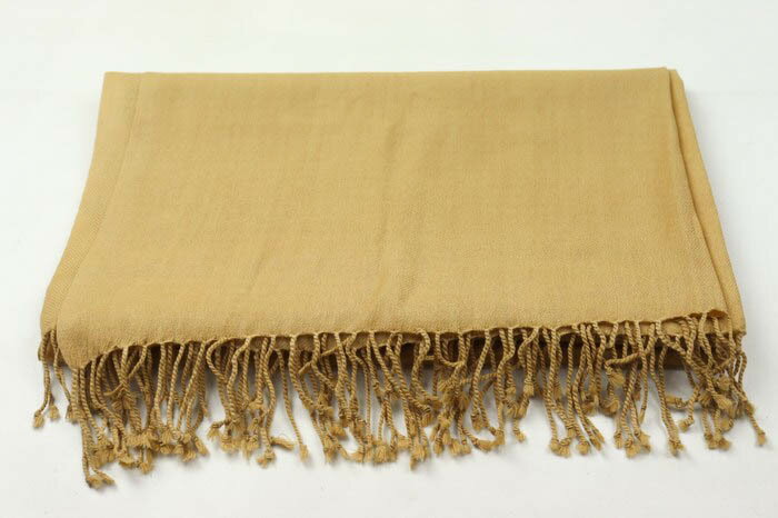 フランジ タイラック ストール 未使用 ウール 無地 ブランド 小物 レディース ベージュ FRANGI TieRack 【中古】