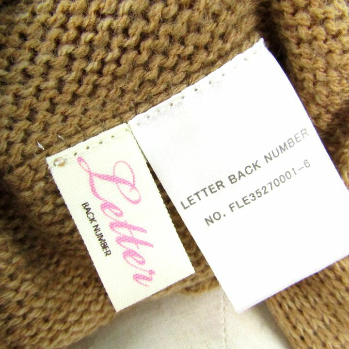 レターバックナンバー スヌード 無地 ブランド レディース ベージュ Letter BACK NUMBER 【中古】