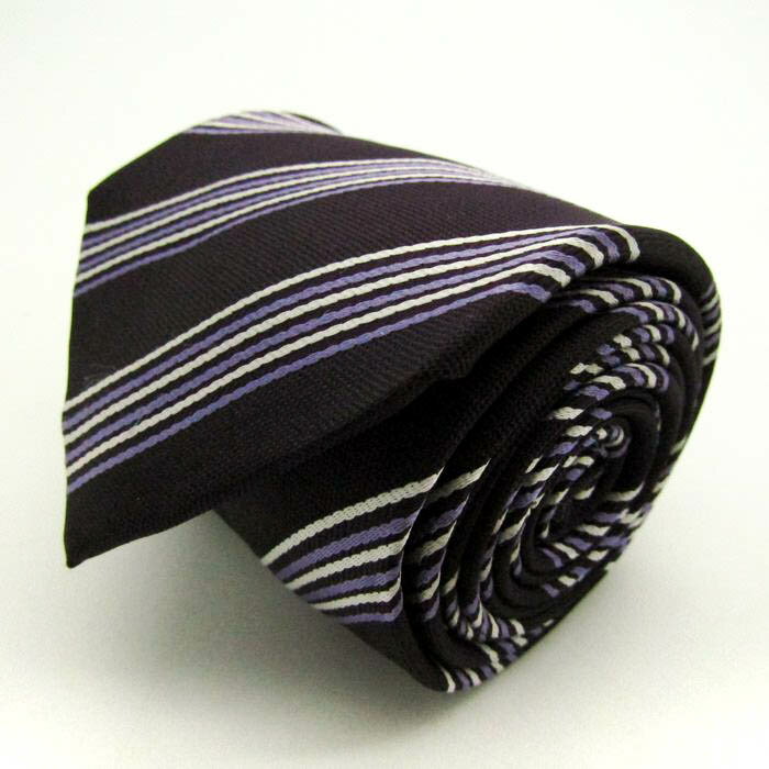 シンプルフレーズクラバット ブランド ネクタイ ストライプ柄 PO メンズ パープル SIMPLE PHRASE CRAVAT 【中古】