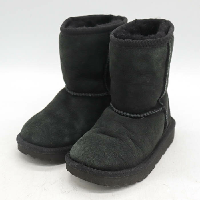 アグ ムートンブーツ ブランド シューズ 靴 黒 キッズ 女の子用 17サイズ ブラック UGG 【中古】