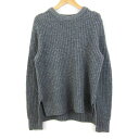 アバクロンビー&フィッチ セーター トップス 長袖 畦編み ニット レディース Lサイズ グレー Abercrombie & Fitch 【中古】