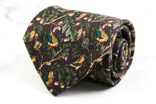 ダンヒル ブランド ネクタイ シルク ボタニカル柄 総柄 PO メンズ パープル Dunhill 【中古】 ダンヒル ブランド ネクタイ シルク ボタニカル柄 総柄 PO メンズ パープル Dunhill 【中古】