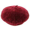 エヘカソポ ベレー帽 ベロア 帽子 ブランド レディース ワインレッド ehka sopo 【中古】(4)