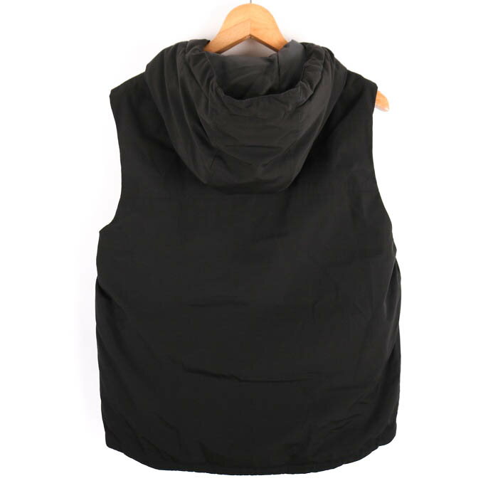 コーエン ダウンベスト ジャケット アウター 中綿 フード付き メンズ Sサイズ ブラック coen 【中古】