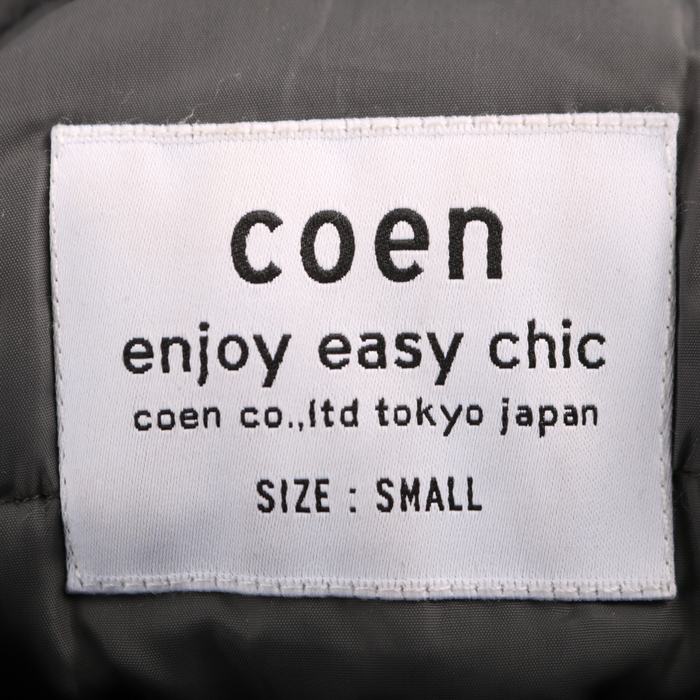 コーエン ダウンベスト ジャケット アウター 中綿 フード付き メンズ Sサイズ ブラック coen 【中古】