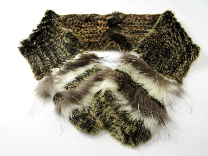 ミミ・パンソン ファーマフラー ショール ブランド 小物 レディース ブラック×ブラウン MIMI PINSON 【..