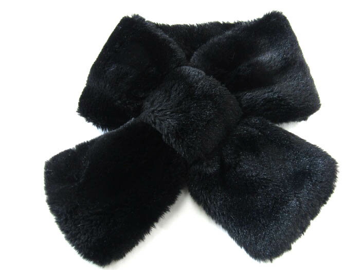 【全品39％OFFクーポン配布中】トプカピ ファーマフラー 日本製 ブランド 小物 レディース ブラック TO..