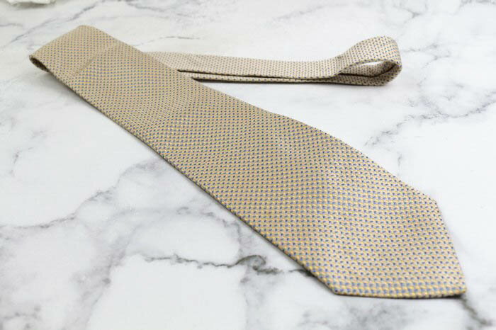 アランフィガレ ブランド ネクタイ ドット シルク PO メンズ ベージュ Alain Figaret 【中古】