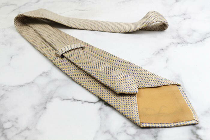 アランフィガレ ブランド ネクタイ ドット シルク PO メンズ ベージュ Alain Figaret 【中古】