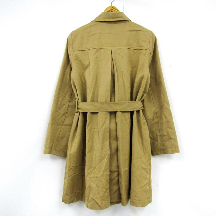 【楽天スーパーSALE 50％OFF 9月4日20:00〜9月11日01:59まで】ショコラフィネローブ トレンチコート アウター ベルト付き レディース Lサイズ ベージュ chocol raffine robe 【中古】