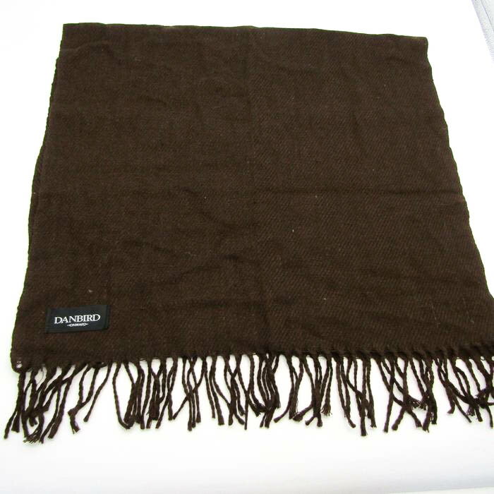 ダンバード ストール マフラー 無地 ブランド 小物 メンズ レディース ブラウン DANBIRD 【中古】