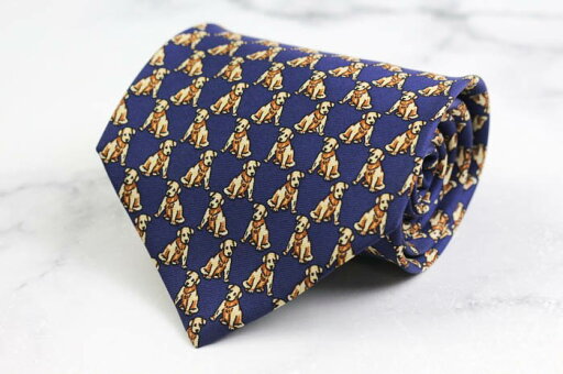 アンドリューズタイ ブランド ネクタイ シルク 動物柄 総柄 ワイドタイ PO メンズ ネイビー Andrew's Ties 【中古】 アンドリューズタイ ブランド ネクタイ シルク 動物柄 総柄 ワイドタイ PO メンズ ネイビー Andrew's Ties 【中古】