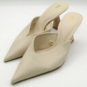 ザラ ミュール Vカット ポインテッドトゥ パンプス 靴 レディース 39サイズ ベージュ ZARA 【中古】(4)