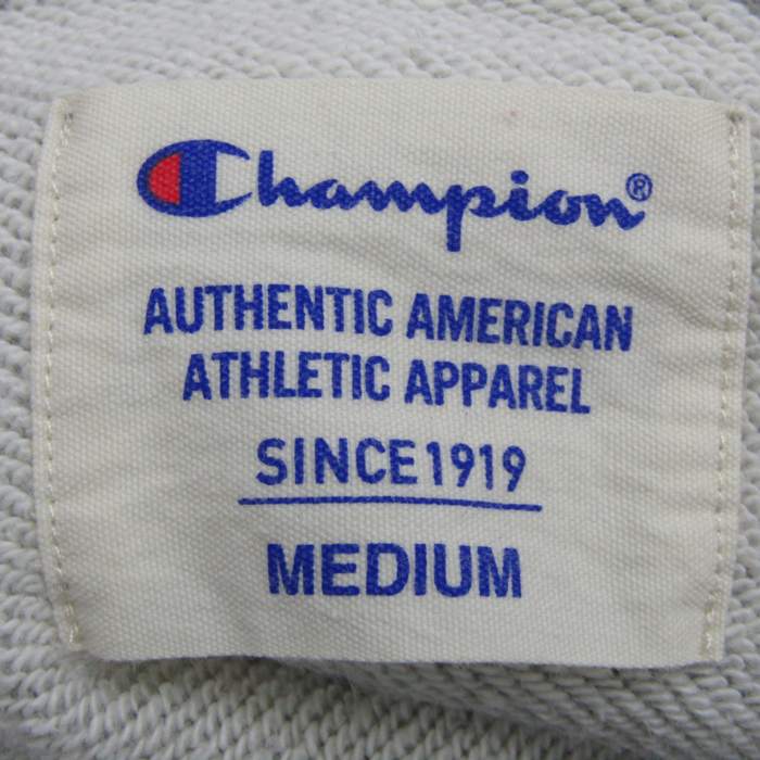 チャンピオン パーカー トップス プルオーバー スウェット ロゴ メンズ Mサイズ グレー Champion 【中古】