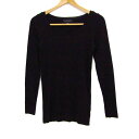 ジルスチュアート リブニット 長袖 ウール混 トップス レディース Mサイズ 黒 JILLSTUART 【中古】(4)