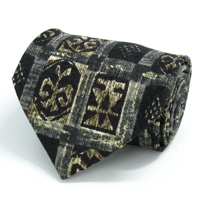 コムサデモードメン ブランド ネクタイ 格子柄 小紋柄 シルク PO メンズ ネイビー COMME CA DU MODE 【中古】(4)