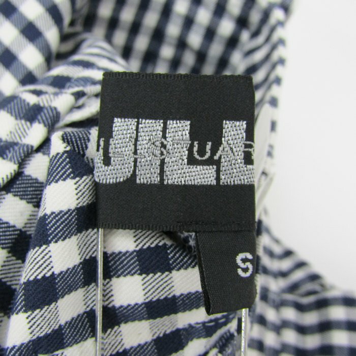 ジルスチュアート ショートパンツ ギンガムチェック ストレッチ ボトムス レディース Sサイズ ネイビー×ホワイト JILLSTUART 【中古】