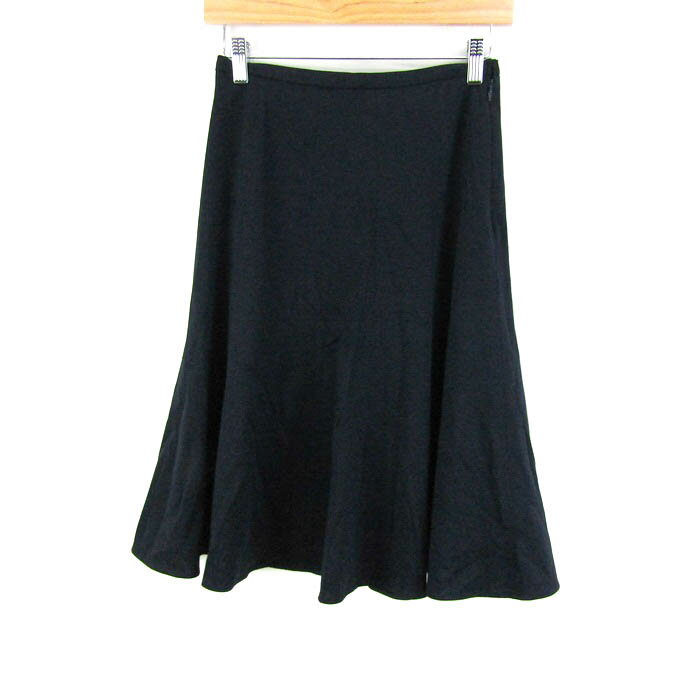 ストロベリーフィールズ スカート ボトムス ミディ丈 フレア レディース 1サイズ ネイビー STRAWBERRYFIELDS 【中古】