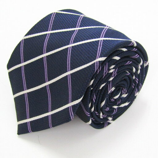 シンプルフレーズクラバット ブランド ネクタイ チェック柄 PO メンズ ネイビー SIMPLE PHRASE CRAVAT 【中古】 シンプルフレーズクラバット ブランド ネクタイ チェック柄 PO メンズ ネイビー SIMPLE PHRASE CRAVAT 【中古】