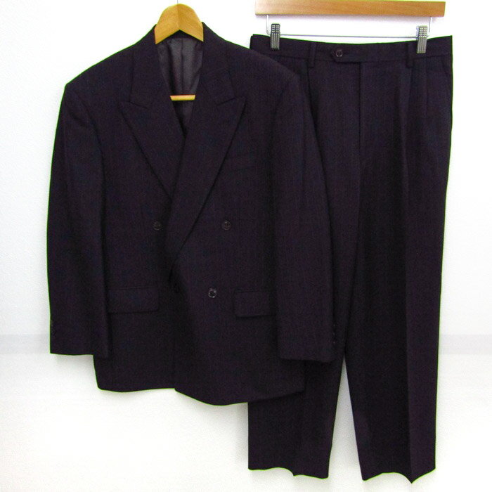 ベルモーレ スーツ セットアップ 上下セット ジャケット パンツ 記名有 メンズ A4サイズ ブラック系 BELLUMORE style by ANTONIO FUSCO 【中古】