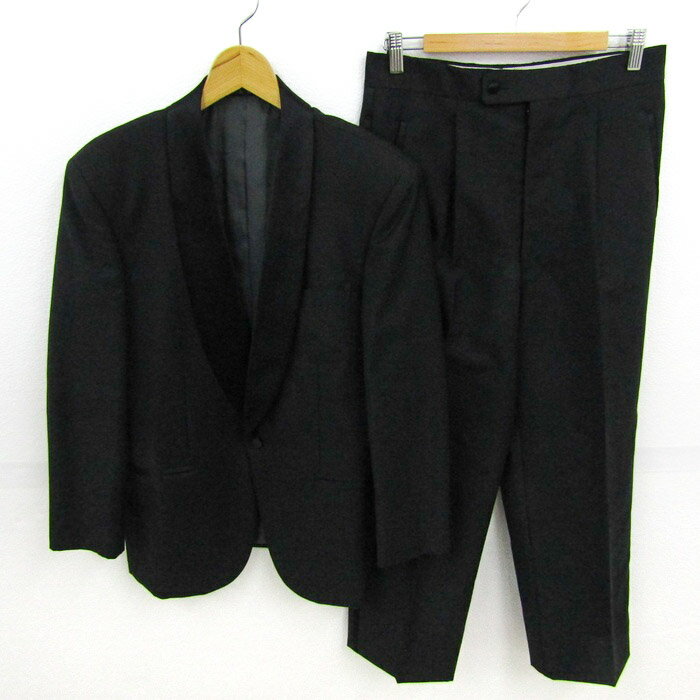 ダックス スーツ セットアップ 上下セット ジャケット パンツ フォーマル 記名有 メンズ 90-78-165サイズ ブラック DAKS 【中古】