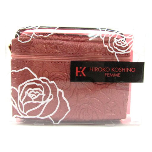 ヒロココシノ FEMME バニティポーチ ローズ 花柄 メイクポーチ マルチケース ブランド レディース レッド HIROKO KOSHINO 【中古】 ヒロココシノ FEMME バニティポーチ ローズ 花柄 メイクポーチ マルチケース ブランド レディース レッド HIROKO KOSHINO 【中古】