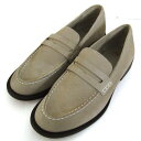 ザラ ローファー スエード パンプス フラットシューズ 靴 レディース 38サイズ ベージュ系 ZARA 【中古】